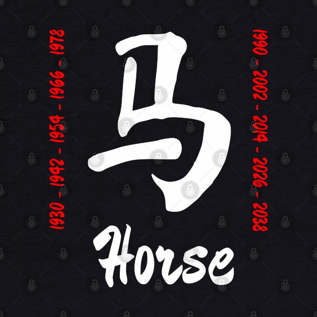 Year of the horse Chinese Character by All About Nerds